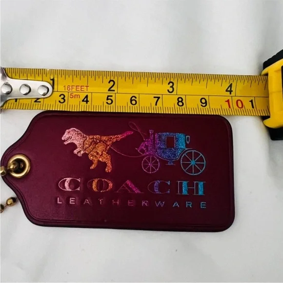 Coach Rexy And Carriage Hangtag Leather, Deep Red/ Oxblood - Picture 4 of 8
